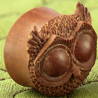 Pair of Sabo Wood Thems My Nuts Plugs