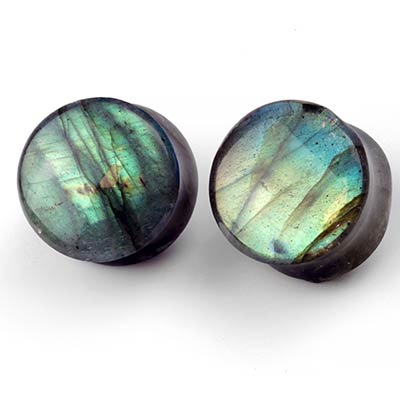 Labradorite Double Flare Plugs