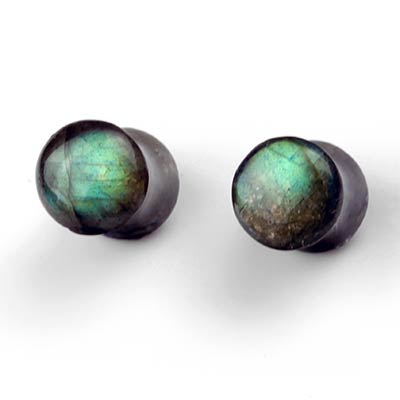 Labradorite Double Flare Plugs