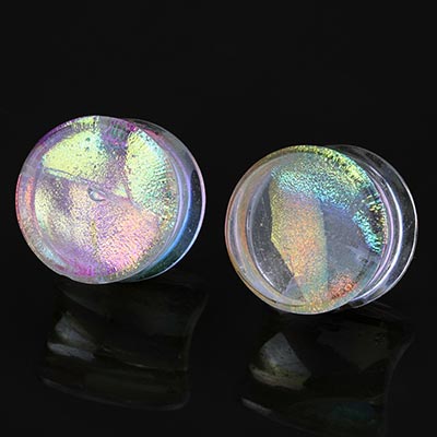Mixed Dichroic Glass Plugs
