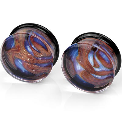 Pyrex Glass Opaline Plugs (Boulder Opal)