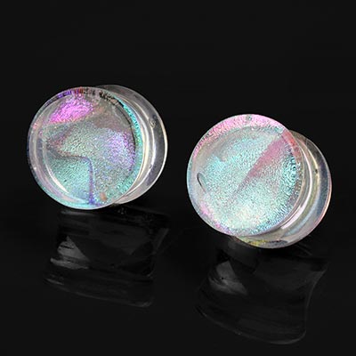 Mixed Dichroic Glass Plugs
