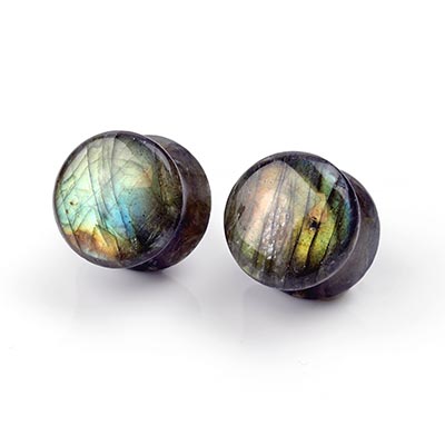 Labradorite Double Flare Plugs