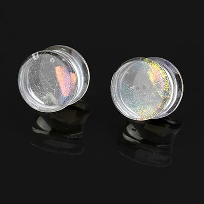 Mixed Dichroic Glass Plugs