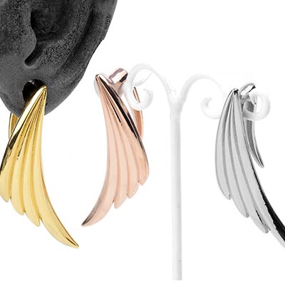 Blood Wood Dewdrop Ear Weights for Stretched Ears