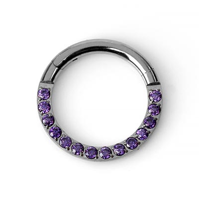 Stainless Steel Double Twist Clicker Ring