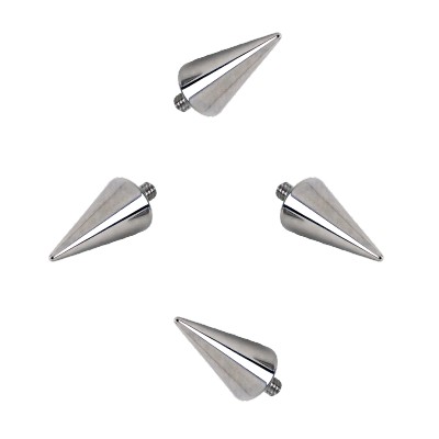 Titanium Internally Threaded Heart And Star Ends