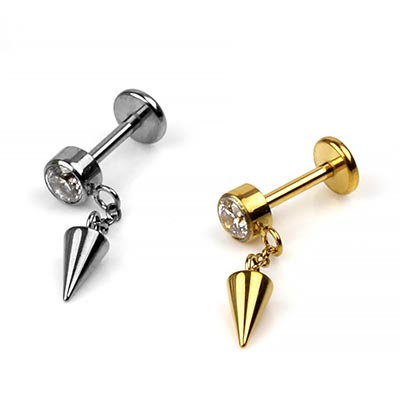 Labret Titane 16G OUFER Body Piercing Titanium Helix Piercing Threadless Labret Titane Biocompatible Piercing Lèvre Cartilage
