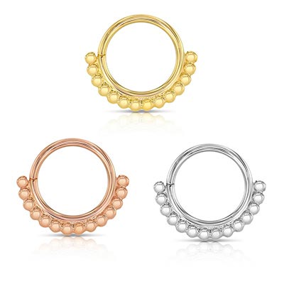 CUSTOM ORDER 14k Gold Hammered Meow Seamless Ring