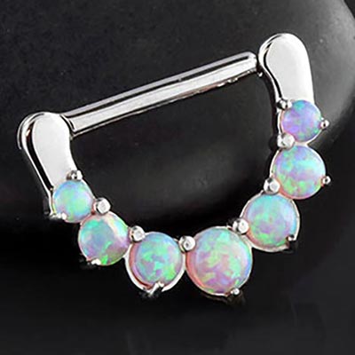 14g Hinged Segment Clicker Hoop With Cz Crystals Xpircn 14G